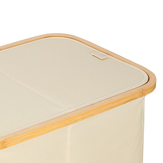 Корзина для белья с двумя отделениями Neat Twin, 53,5х33х53 см, молочная, Smart Solutions, изображение 11