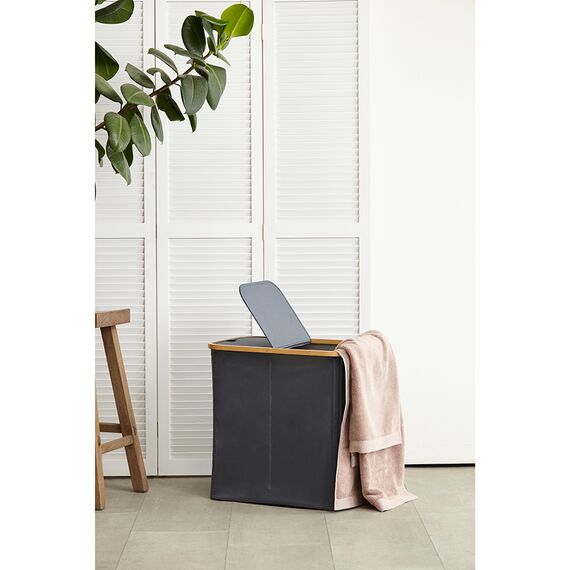 Корзина для белья с двумя отделениями Neat Twin, 53,5х33х53 см, серая, Smart Solutions, изображение 4