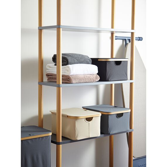 Корзина для белья Neat Low, 40x33x20 см, серая, Smart Solutions, изображение 3