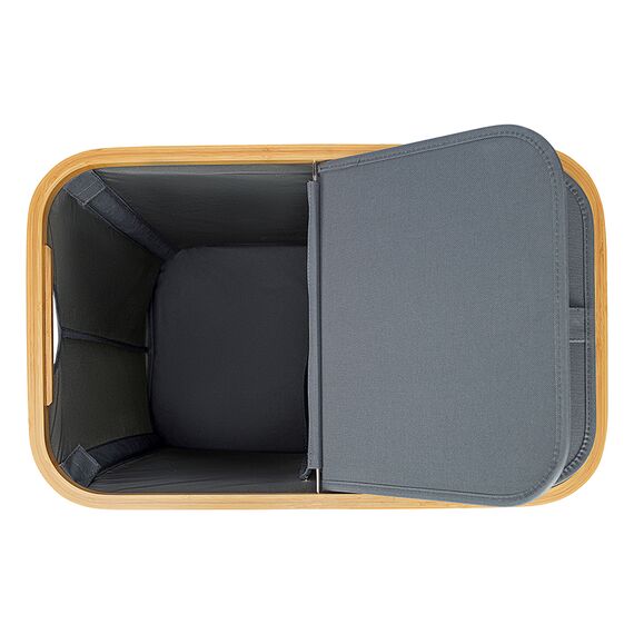 Корзина для белья с двумя отделениями Neat Twin, 53,5х33х53 см, серая, Smart Solutions, изображение 6