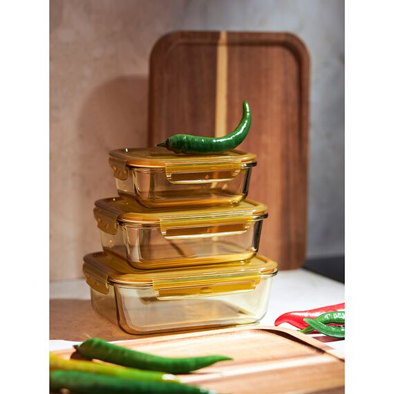 Контейнер для хранения и переноски продуктов 1040 мл янтарного цвета, Smart Solutions, изображение 2