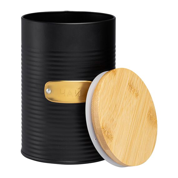 Банка для хранения чая Irmel, 1,3 л, графит, Smart Solutions, изображение 3