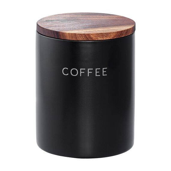 Банка керамическая для хранения кофе, 650 мл, черная, Smart Solutions