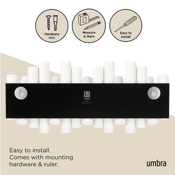 Вешалка настенная Picket, 5 крючков, белая, UMBRA, изображение 14