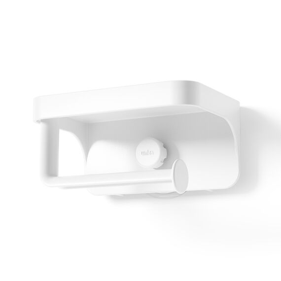 Держатель для туалетной бумаги с полкой Flex Adhesive, белый, UMBRA, изображение 7