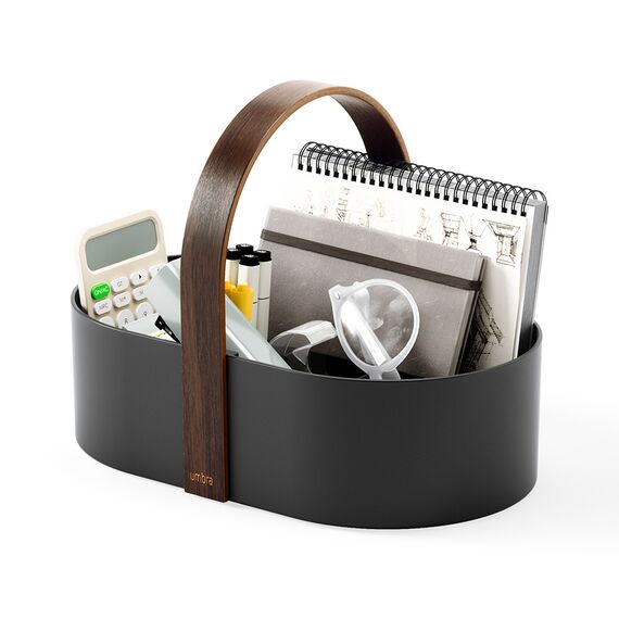 Органайзер Bellwood Caddy, 30х23 см, черный/орех, UMBRA, изображение 7