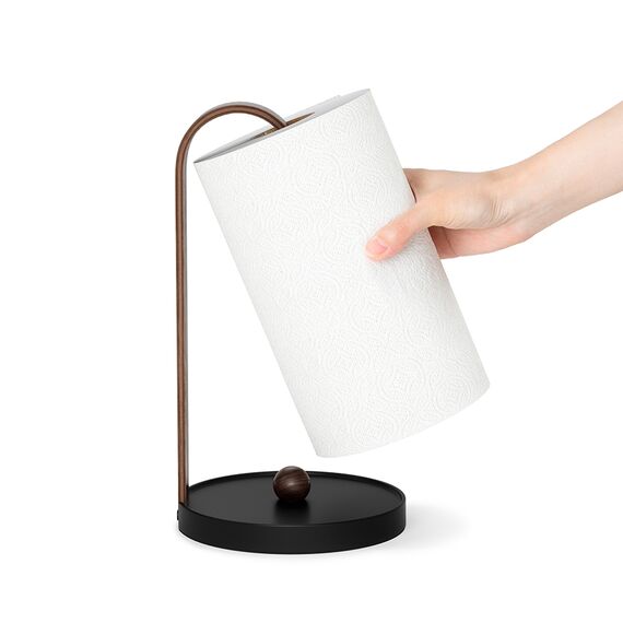 Держатель для бумажных полотенец Bellwood, черный/орех, UMBRA, изображение 9