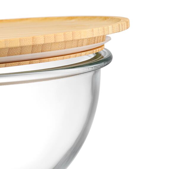 Набор из 4-х стеклянных мисок Eco Store с крышками из бамбука, Smart Solutions, изображение 7