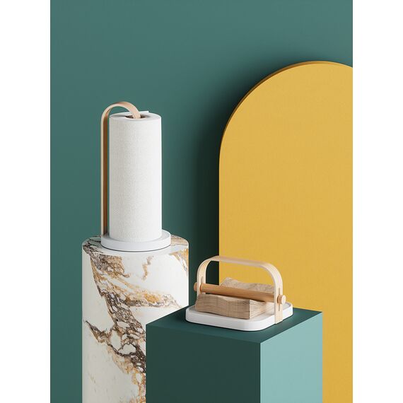 Держатель для бумажных полотенец Bellwood, белый/натуральное дерево, UMBRA, изображение 10