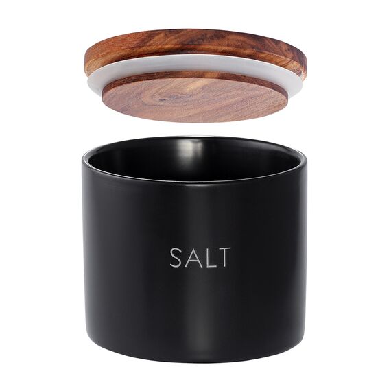Банка керамическая для хранения соли, 400 мл, черная, Smart Solutions, изображение 5