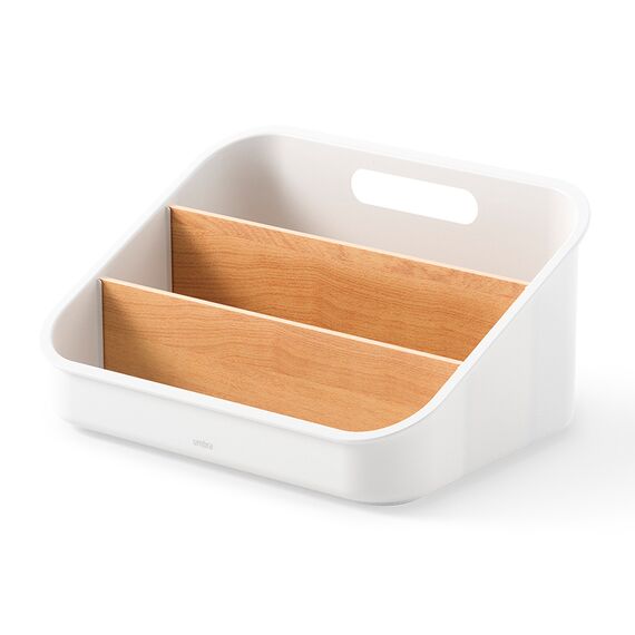 Органайзер Bellwood, 26х13 см, белый/натуральное дерево, UMBRA, изображение 7