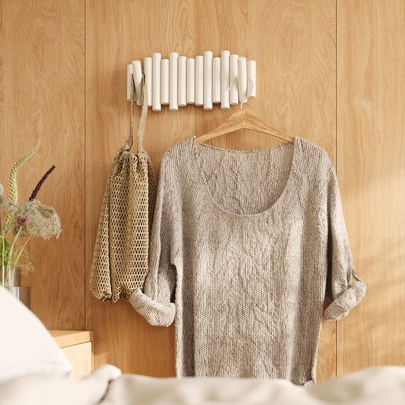 Вешалка настенная Picket, 5 крючков, белая, UMBRA, изображение 3