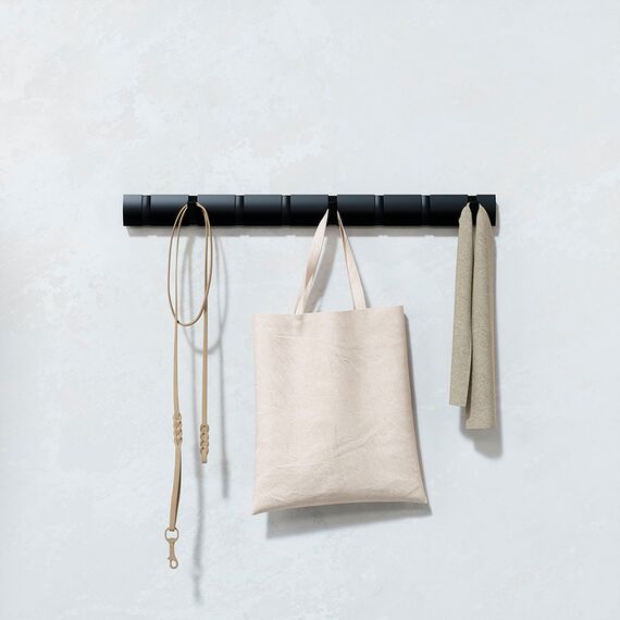 Вешалка настенная Flip, 8 крючков, черная, UMBRA, изображение 2