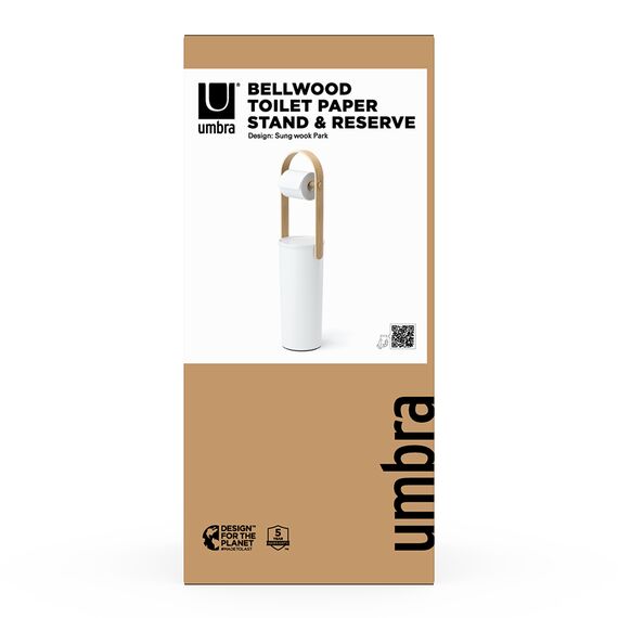 Держатель-органайзер для туалетной бумаги Bellwood, белый/натуральное дерево, UMBRA, изображение 23