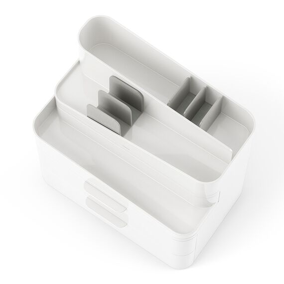 Органайзер-косметичка Glam, 27х25 см, белый/серый, UMBRA, изображение 10