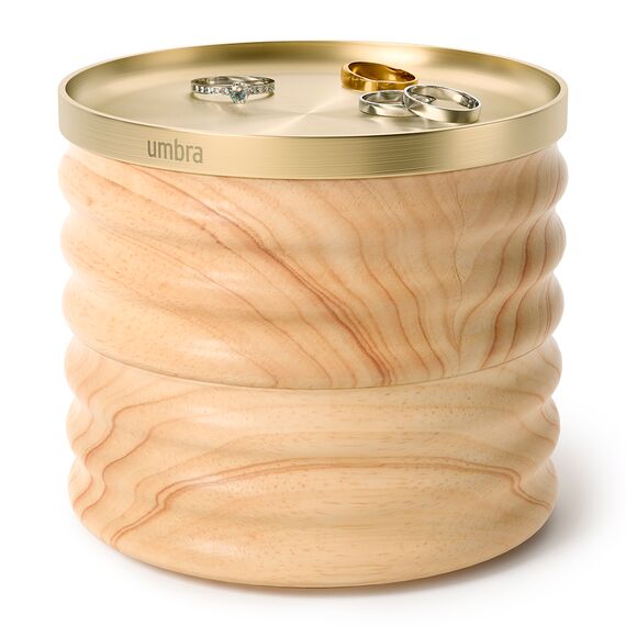 Шкатулка для украшений Tesora, натуральное дерево/латунь, UMBRA, изображение 8