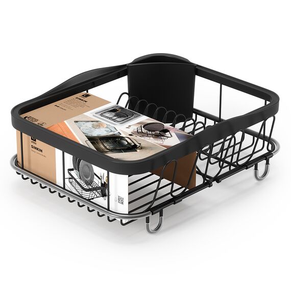 Сушилка для посуды Sinkin, 28х14х47 см, черная, UMBRA, изображение 18