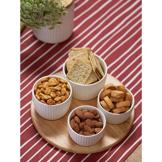 Менажница Soft Ripples, Dual Glazing, на деревянной подставке, 4 чаши, Liberty Jones, изображение 4