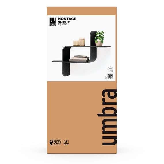 Полка настенная Montage, черная, UMBRA, изображение 24