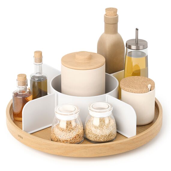 Органайзер для специй Bellwood, белый/натуральное дерево, UMBRA