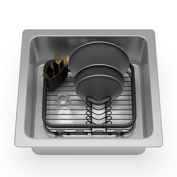 Сушилка для посуды Sinkin, 28х14х47 см, черная, UMBRA, изображение 8