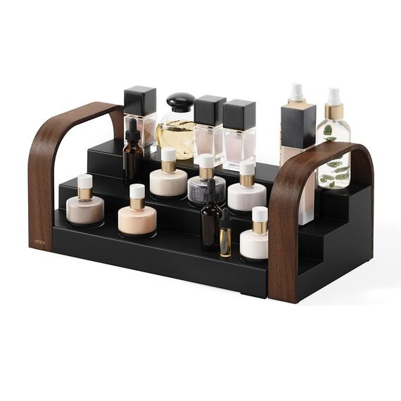 Полка для специй трехъярусная раздвижная Bellwood, черная/орех, UMBRA, изображение 12