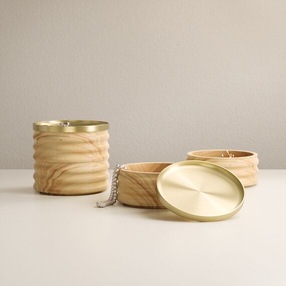 Шкатулка для украшений Tesora, натуральное дерево/латунь, UMBRA, изображение 4