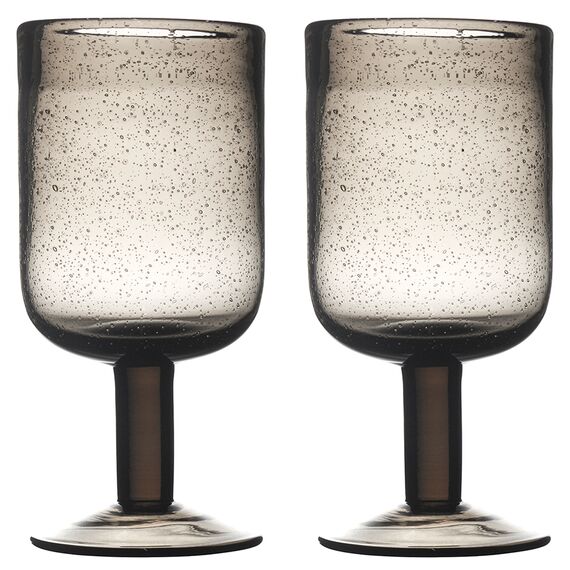 Набор бокалов для вина Flowi, 410 мл, серо-коричневые, 2 шт., Liberty Jones