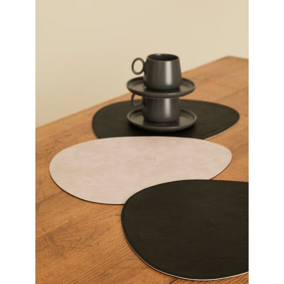 Набор из 4-х двухсторонних сервировочных салфеток Drop, 33х41 см, черный/светло-серый, Liberty Jones, изображение 5