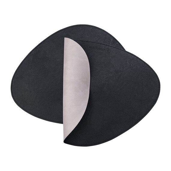 Набор из 4-х двухсторонних сервировочных салфеток Drop, 33х41 см, черный/светло-серый, Liberty Jones, изображение 11