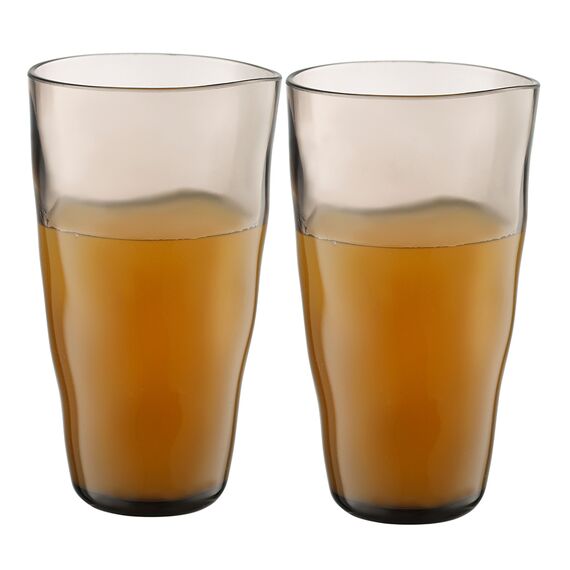 Набор стаканов из акрила Hollow, 550 мл, серо-коричневый, 4 шт., Liberty Jones, изображение 7