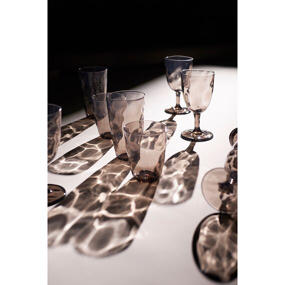 Набор бокалов из акрила Hollow для вина, 430 мл, серо-коричневый, 4 шт., Liberty Jones, изображение 7