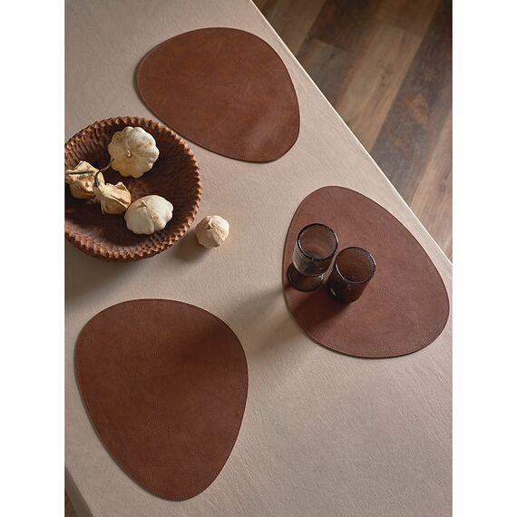 Набор из 4-х двухсторонних сервировочных салфеток Drop, 33х41 см, синий/коричневый, Liberty Jones, изображение 3