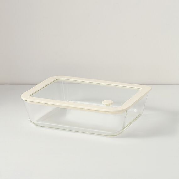 Контейнер для запекания и хранения стеклянный с вакуумным эффектом, 1,4 л, молочный, Smart Solutions, изображение 2