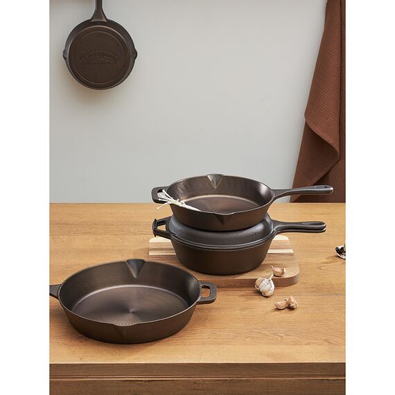 Сковорода чугунная Brasen с масляной полировкой, ?25 см, Liberty Jones, изображение 5