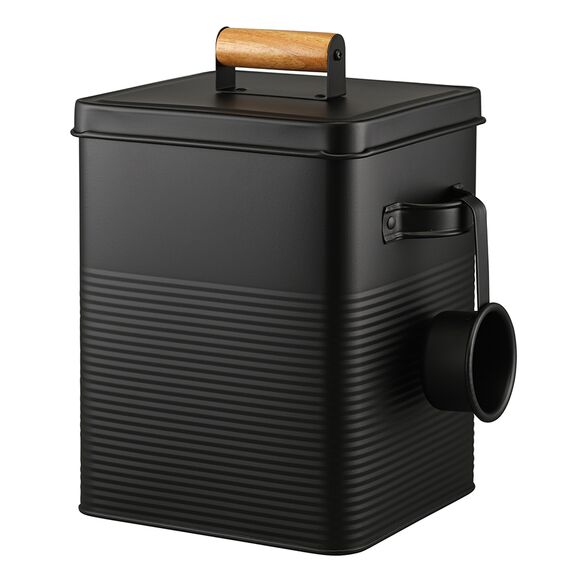 Банка для хранения универсальная Irmel, 6,2 л, с ложкой, графит, Smart Solutions