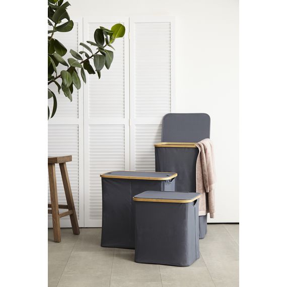 Корзина для белья Neat Tall, 41х35х74 см, серая, Smart Solutions, изображение 3