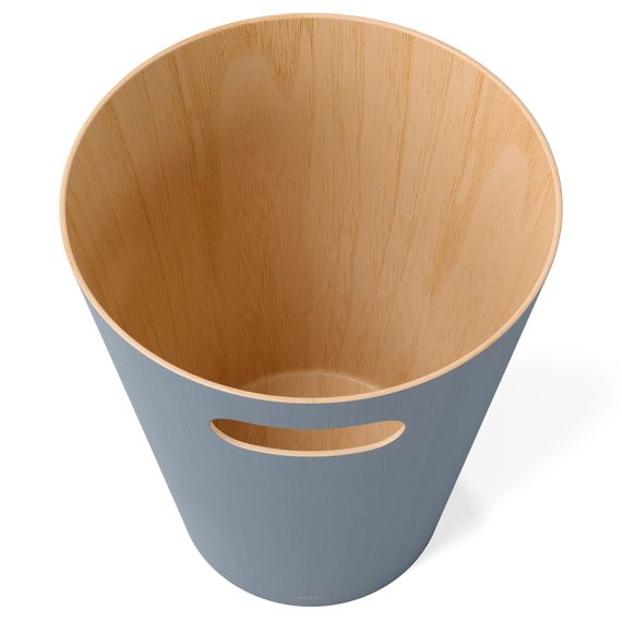 Корзина для мусора Woodrow, 7,5 л, серо-голубая, UMBRA, изображение 8