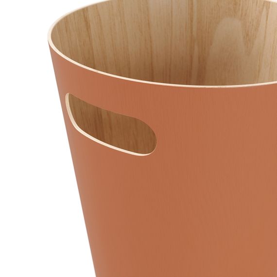 Корзина для мусора Woodrow, 7,5 л, коричневая, UMBRA, изображение 9