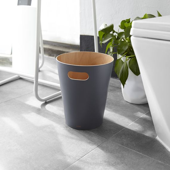 Корзина для мусора Woodrow серая, Umbra, изображение 2