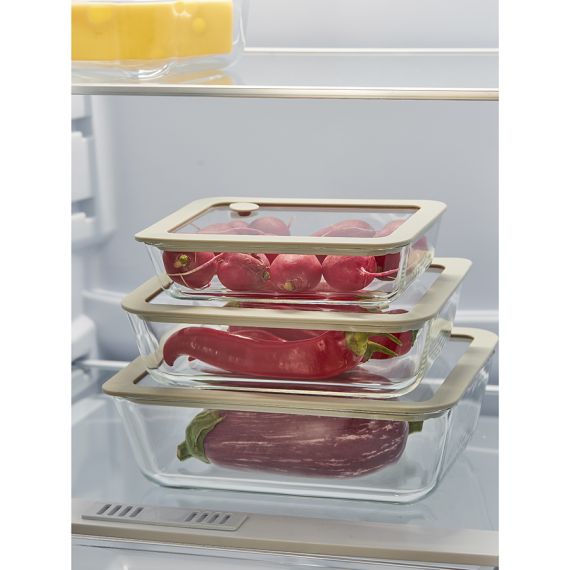 Контейнер для запекания и хранения стеклянный с вакуумным эффектом, 2,6 л, молочный, Smart Solutions, изображение 4
