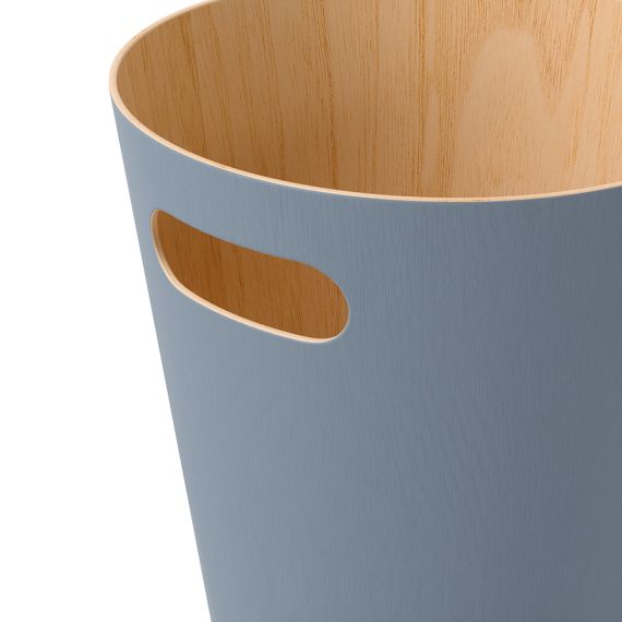 Корзина для мусора Woodrow, 7,5 л, серо-голубая, UMBRA, изображение 9
