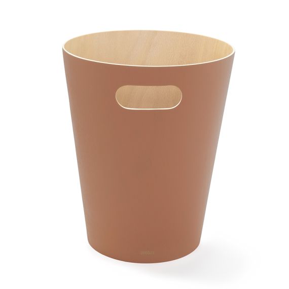 Корзина для мусора Woodrow, 7,5 л, коричневая, UMBRA, изображение 6
