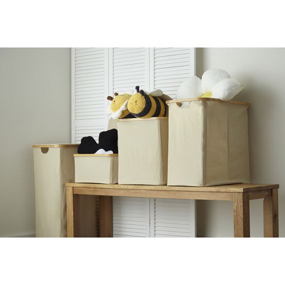 Корзина для белья Neat Low, 40x33x20 см, молочная, Smart Solutions, изображение 3