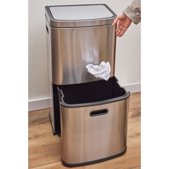 Контейнер мусорный с 2-мя отделениями Smart Bin, сенсорный, 60 л, Smart Solutions, изображение 4