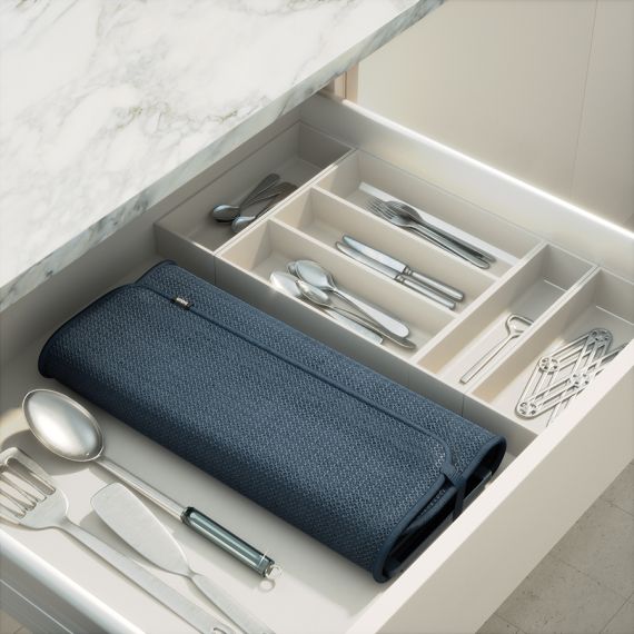 Коврик для сушки посуды Udry, 46х61 см, синий, UMBRA, изображение 4