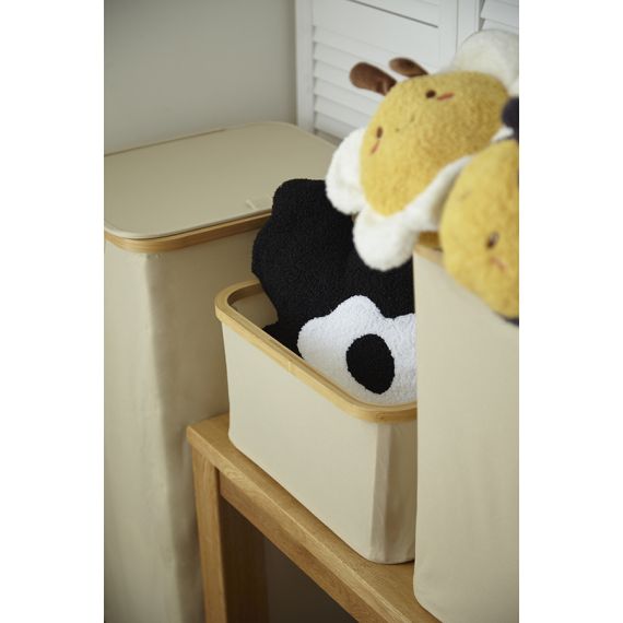 Корзина для белья Neat Low, 40x33x20 см, молочная, Smart Solutions, изображение 6