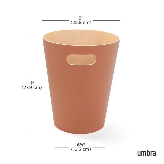 Корзина для мусора Woodrow, 7,5 л, коричневая, UMBRA, изображение 10