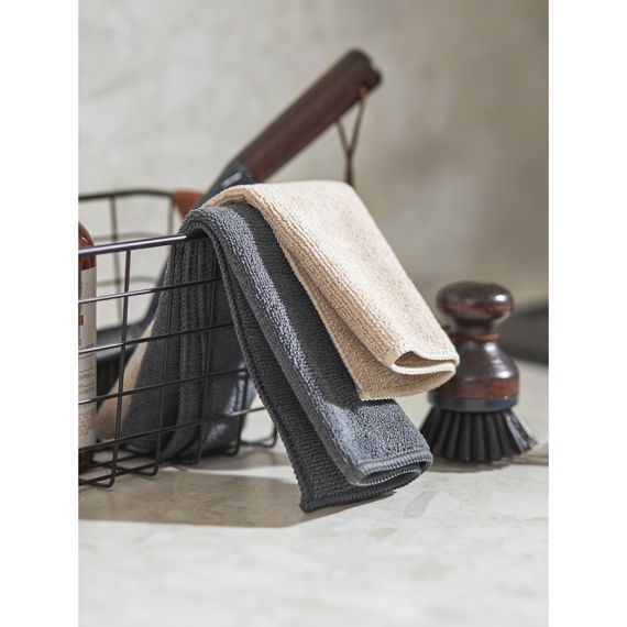 Набор салфеток из микрофибры Cozy Clean, 30х30 см, темно-серые, 3 шт., Smart Solutions, изображение 5