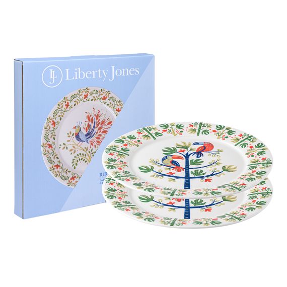 Набор тарелок Toucan из коллекции Birds of Paradise в подарочной упаковке, 28 см, 2 шт., Liberty Jones